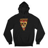 Men's Hoodie Golden Melting Pepperoni Cheese And Bone Shaped Pizza Slice