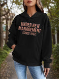 Women's Hoodie Under New Management Since 1997 Cozy Morning On Pathway Hoodie
