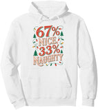 Men's Hoodie Festive Holiday Lights With Colorful Numbers And Christmas Trees Hoodie