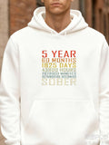 Men's Hoodie Five Year Milestone Sober Anniversary With Days Hours And Minutes