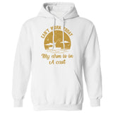 Men's Hoodie Cant Work Today My Arm Is In A Cast Idle Hammock With Beach Sunrise Palms Cast