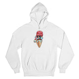 Men's Hoodie Colorful Dripping Scoops With Candy Eyes Ice Cream Cone