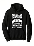 Men's Hoodie Daddy And Daughter Fist Bump Always Heart To Heart Hoodie