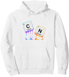 Men's Hoodie Dripping Neon Accent Colorful Periodic Element Blocks