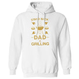Men's Hoodie Stand Back Dad Is Grilling With Steaming Barbecue Surrounded By Burger Icons Grill