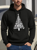 Men's Hoodie Minimalist Christmas Tree With Festive Graphic Accents On A Cozy Hoodie Tree