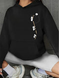 Women's Hoodie Climbing Adorable Playful Pandas On Bamboo Branch Hoodie