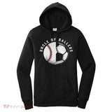 Women's Hoodie Uncle Of Ballers Split Baseball And Soccer Ball Design