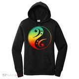 Women's Hoodie Color Gradient Circle With Abstract Twisting Design Hooded Sweatshirt