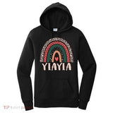 Women's Hoodie Yiayia Colorful Dotted Rainbow With Heart Motif Hoodie