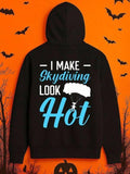 Men's Hoodie I Make Skydiving Look Hot Parachute Jump Among Windswept Clouds Hoodie