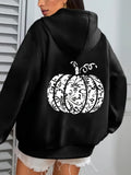 Women's Hoodie Ornate Autumn Flourish Swirls On A Decorative Pumpkin
