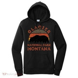 Women's Hoodie Glacier National Park Montana With Sunset Silhouette Mountain Landscape Hoodie