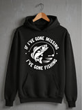 Men's Hoodie If Ive Gone Missing Playful River Scene With Jumping Fish And Splashing Water