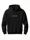 Men's Hoodie Mood Calm Minimal Simple Lettering On Soft Cotton Hoodie
