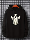 Men's Hoodie Creepy Floating Silhouette With Glowing Eyes Haunted Ghost Spirit