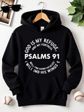 Men's Hoodie God Is My Refuge And Fortress Under Divine Protection Psalms 91 Hoodie