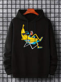 Men's Hoodie Relaxing Banana With Sunglasses Holding A Soda Sitting On A Chair Banana