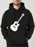 Men's Hoodie Hand Drawn Artistic Style Musical Guitar Hoodie