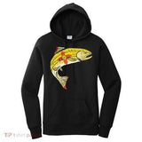 Women's Hoodie Colorful Hand Drawn Design With Flowing Watercolor Effect Abstract Fish