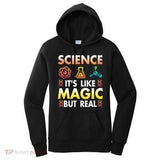 Women's Hoodie Science Like Magic But Real With Chemical Symbols And Science Icons Hoodie