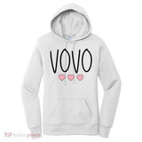 Women's Hoodie Vovo Soft Pink Hearts Under Bold Letters Hoodie
