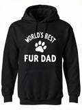 Men's Hoodie Worlds Best With White Paw Print Fur Dad