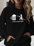 Women's Hoodie Firefighter Spraying Water On Frothy Mug Of Beer Design