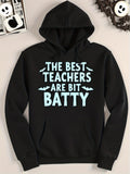 Men's Hoodie The Best Teachers Are Bit Batty With Flying Cartoon Bats Hoodie