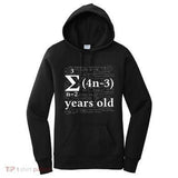 Women's Hoodie Mathematical Equation Years Old With Chalkboard Formula Hooded Sweatshirt
