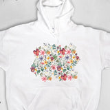 Men's Hoodie Colorful Blossoms With Delicate Leaves And Springtime Joy Flower