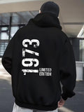 Men's Hoodie Limited Edition With Distressed White Print Year Number Hoodie