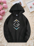 Men's Hoodie Colorful Geometric Lines And Chevron Pattern Arrow