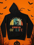 Men's Hoodie Fishing Is A Way Of Life Vintage Sunset With Silhouette Trees And Leaping Fish