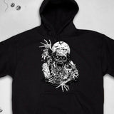 Men's Hoodie Horrifying Zombie Rising Under Pale Full Moon Hoodie