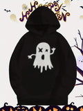 Men's Hoodie Dripping White Ghost Floating Among Halloween Spirits Hoodie