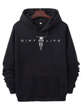 Men's Hoodie Dirt Life With Motocross Rider In Mid Jump Hoodie