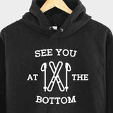 Men's Hoodie See You At The Bottom With Skis And Snow Poles