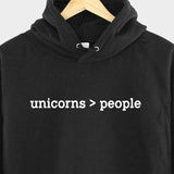 Men's Hoodie Unicorns Greater Than People Statement Hoodie