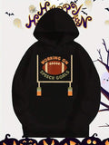 Men's Hoodie Working On Speech Goals Amidst Autumn Leaves Football