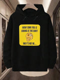 Men's Hoodie Wow Some Fool Is Looking At This Shirt With Cartoon Face Graphic