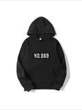 Men's Hoodie NO069 Bold Block Letters On Chest Hoodie