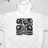 Men's Hoodie Bold Petal Shapes With Lush Foliage Filling The Main Flower