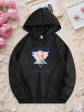 Men's Hoodie Colorful Sunrise Over Snowy Mountain With Illuminated Geometric Shapes Hoodie