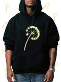 Men's Hoodie Dreamy Faded Sunlight Dandelion In Gentle Night Breeze