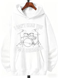 Men's Hoodie I Cant Hear You Surrounded By Musical Instruments Drummer