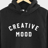 Men's Hoodie Creative Mood Bold White Lettering On Black Hoodie Sweatshirt