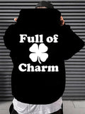 Men's Hoodie Full Of Charm With Bold Clover Leaf Print Hoodie