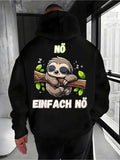 Men's Hoodie Sleeping On Tree Branch With Peaceful Leaves Sloth