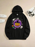 Men's Hoodie Chilling Spooky Night With Doves Halloween Pumpkins And Skull Pumpkin